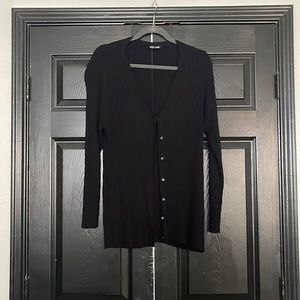 City Chic Ribbed Knit Cardigan